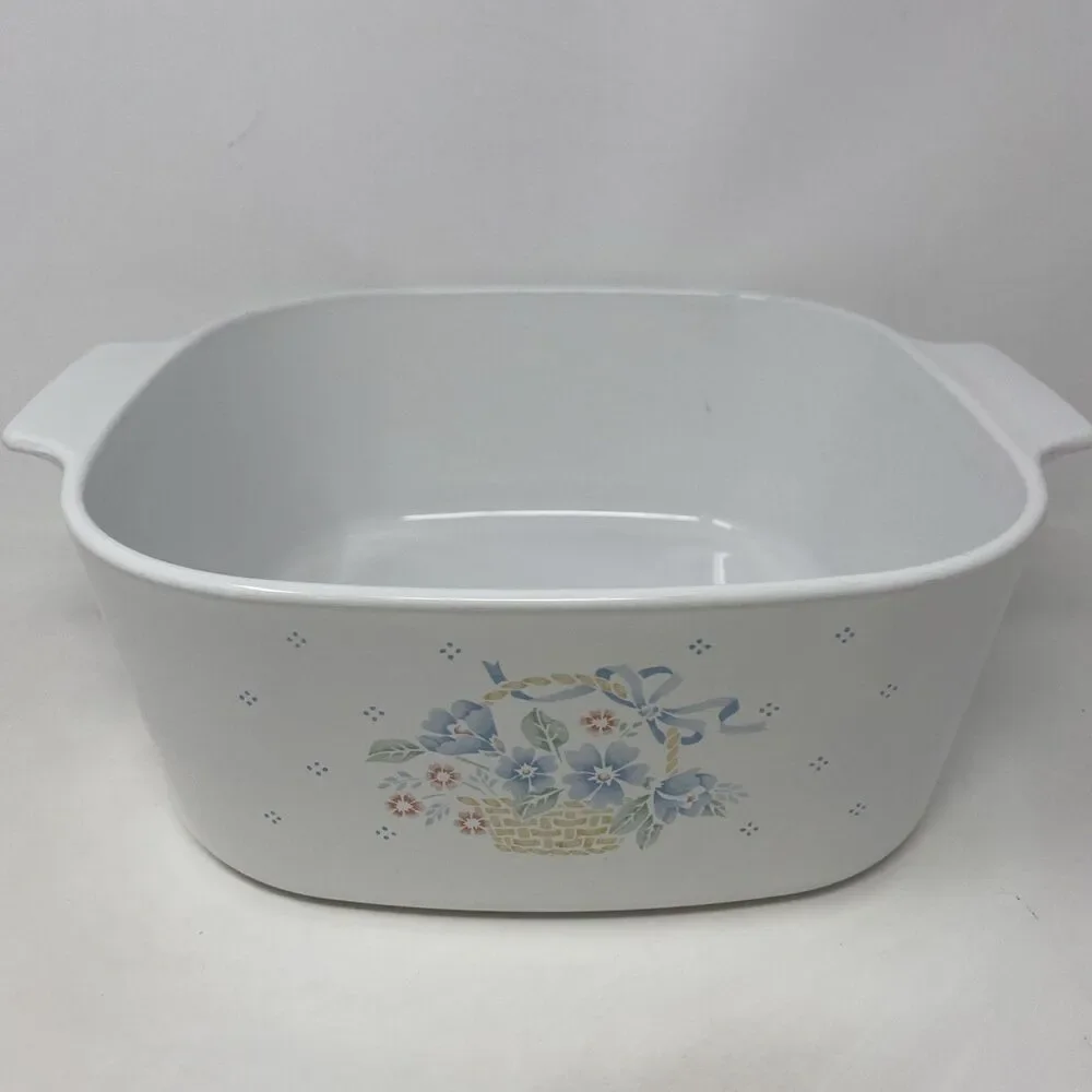 Corning Ware A5B Blue Ribbon Basket Flowers 5 liters